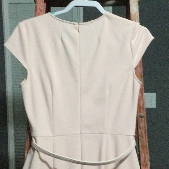 Blush colored formal dress with belt - Picture 5 of 7